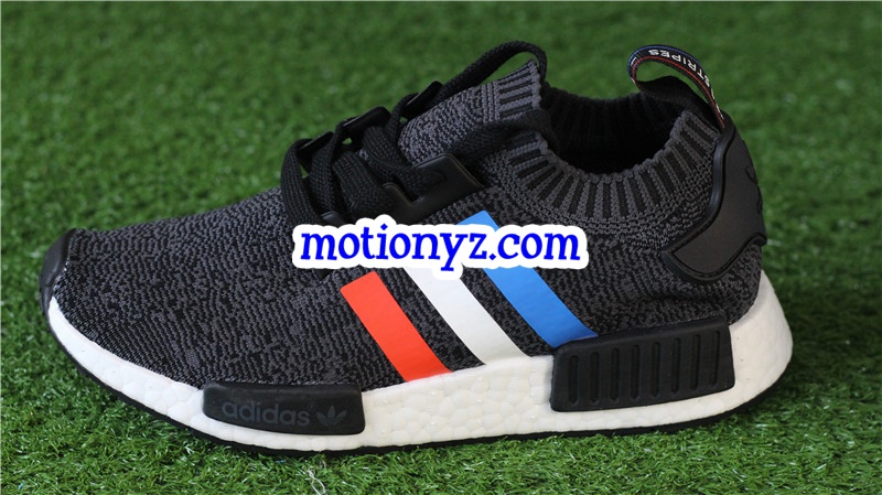 Real Boost Adidas NMD R1 Primeknit Tricolor Black